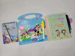Kids Learning Activity Book Bundle – Magic Sank, Water & Scratch Books NHN Learning